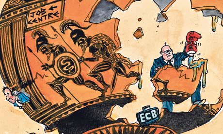 Европска Централна банка разапиње Грчку и Шпанију