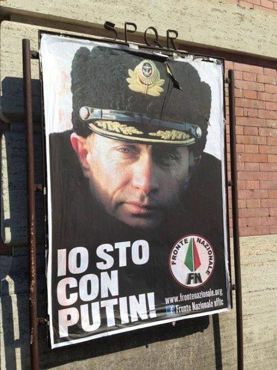 Читав Рим излепљен постерима: "Ја сам са Путином!"