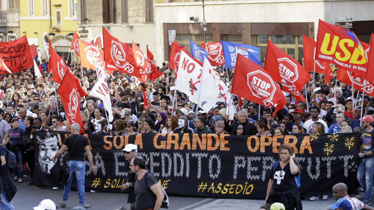 Масовни протести у Риму