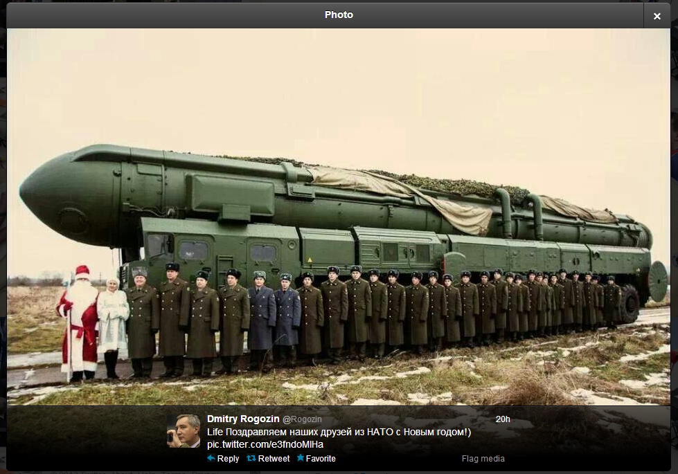 Рогозин нуклеарном балистичком ракетом честитао НАТО-у Нову годину