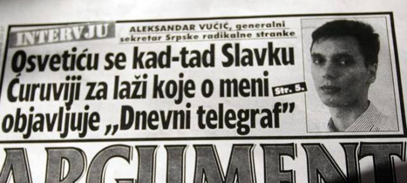 Вучић: Осветићу се кад тад Славку Ћурувији за лажи које о мени објављује "Дневни телеграф"