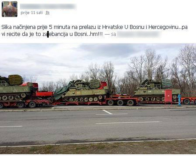НАТО из Хрватске пребацује тенкове у Босну и Херцеговину (фото)