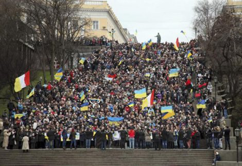 Украјина: Масовни проруски протест у Одеси