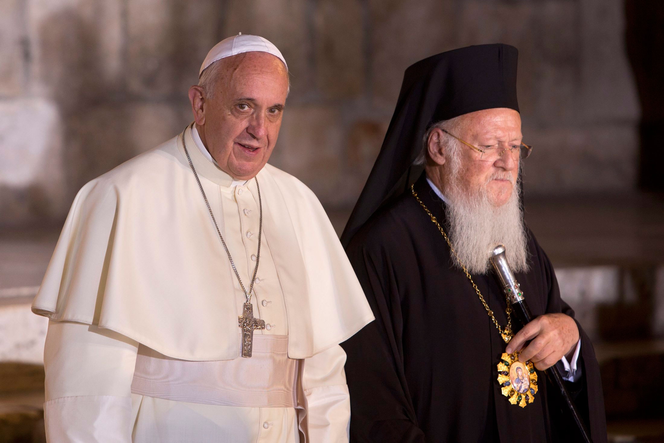 АНАКСИОС!!! Папа и фанариотски патријарх Вартоломеј на Гробу Господњем (видео)