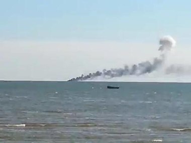 Новоруска армија уништила брод обалске страже Украјине у Азавском мору (видео)