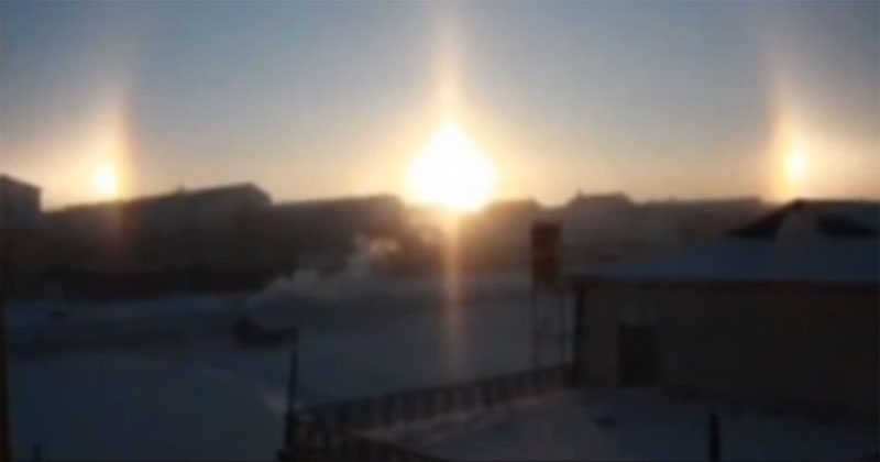 Три сунца на небу изнад Монголије! (видео)