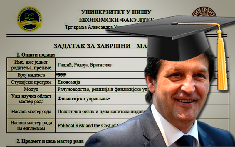 Министар Гашић није завршио средњу школу већ керамичарски занат у војсци, средњешколска диплома је ФАЛСИФИКОВАНА!