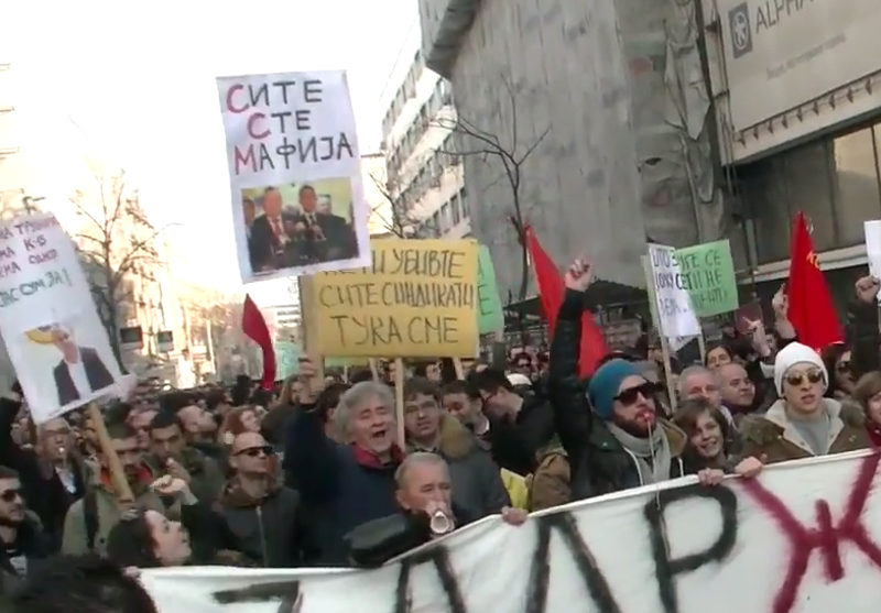 Македонија: Протести у Скопљу (видео)