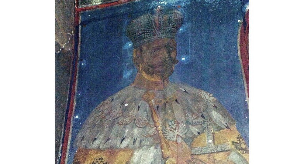 Откривена фреска руског цара у манастиру Жича