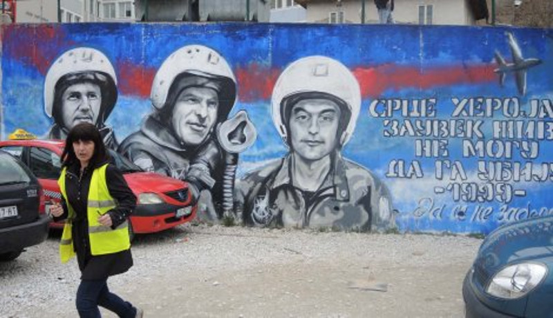 У центру Ужица осликан мурал са портретима српских пилота погинулих у ваздушним борбама са НАТО зликовцима
