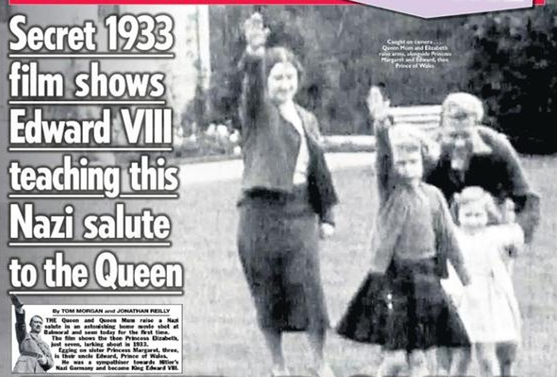 ROYAL HEILNESS: Погледајте британску краљицу Елизабету II како је мајка и ујак васпитавају да буде нациста! (видео)