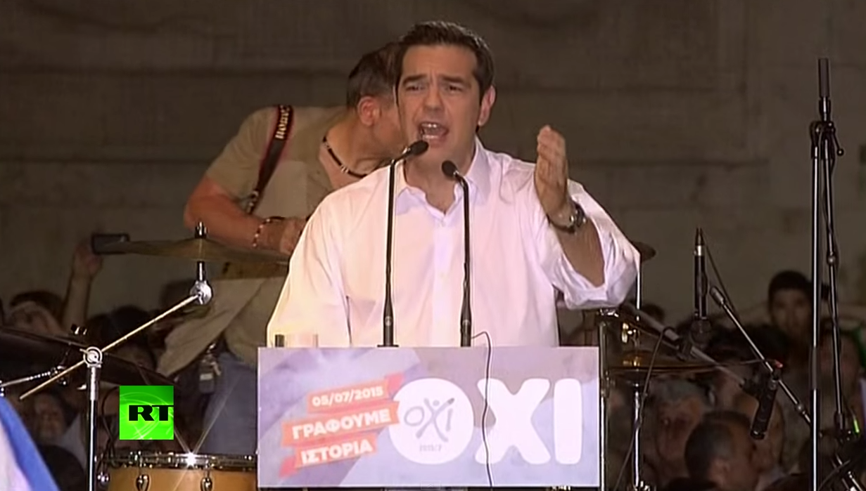 Обраћање премијера Алексиса Ципраса десетинама хиљада Грка на митингу који је данас одржан на Тргу Синтагма у Атини (видео)