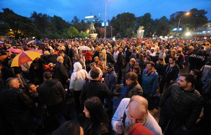 Настављени антивладини протести у Македонији