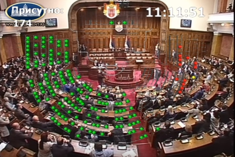 Наставак скандала са гласањем помоћу звонцета у Скупштини Србије (видео)