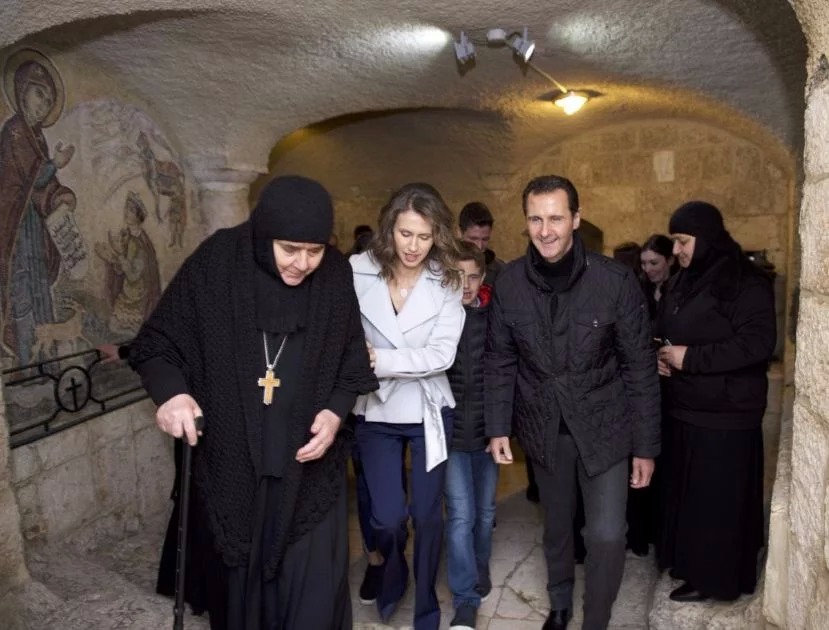 Башар Асад са супругом у посети православном манастиру из 547. године (видео)