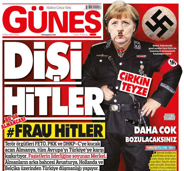 Турски медији представили Меркел као женског Хитлера
