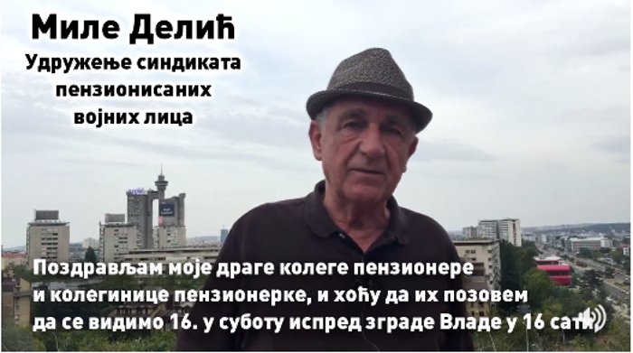 Миле Делић, пензионер који је Вучићу вратио новац, позива вас на протест (видео)