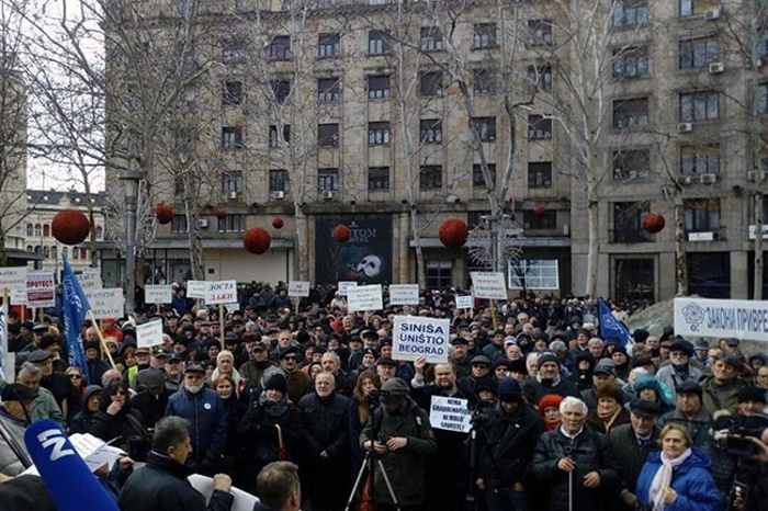 Протест на београдском Тргу Николе Пашића „Вратите отете пензије“