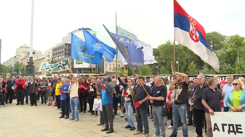 О протесту радника "Застава оружје" у Београду (видео)