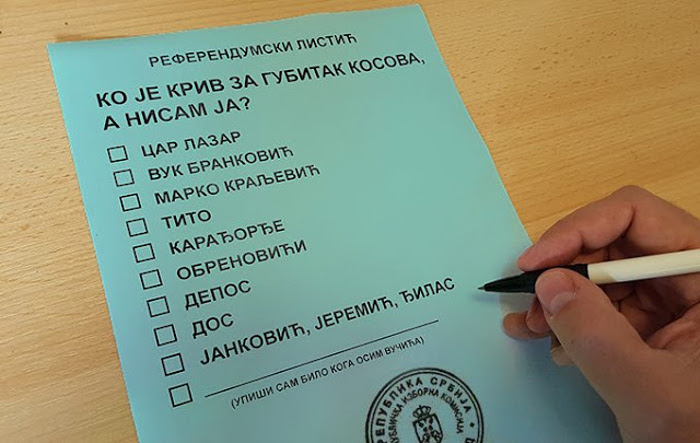 ВЕЛЕИЗДАЈНИК расписује референдум: ''Ко је крив за губитак Косова, а нисам ја''?