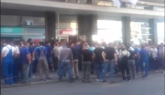 Трећи протест радника и радница ЕПС-а у Масариковој улици (видео)