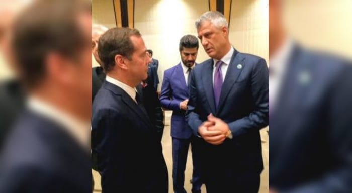 Касапин Тачи се у Анкари срео са руским премијером Медведевом