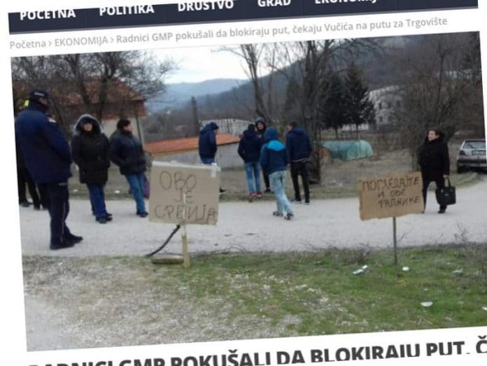 Радници покушали да блокирају пут Вучићу, интервенисала и полиција!