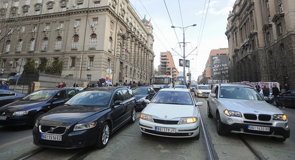 Центар Београда блокиран због протеста