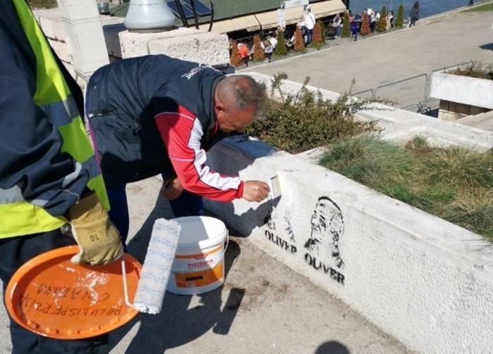 Локална власт у Нишу наредила да се прекрече графити са ликом Оливера Ивановића