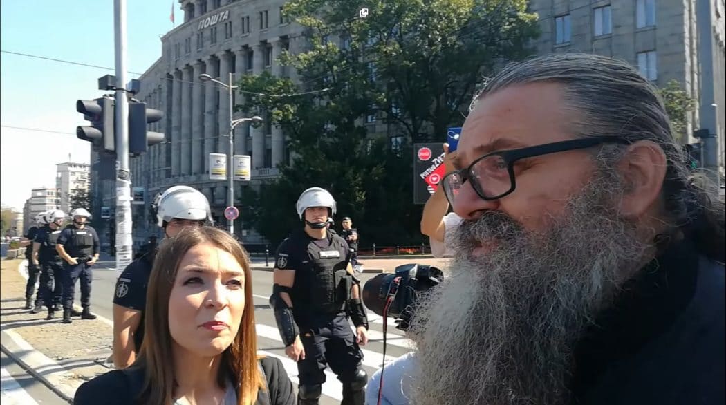 Београд: Интервју монаха Антонија Н1 у вези данашњих протеста који није објављен (видео)