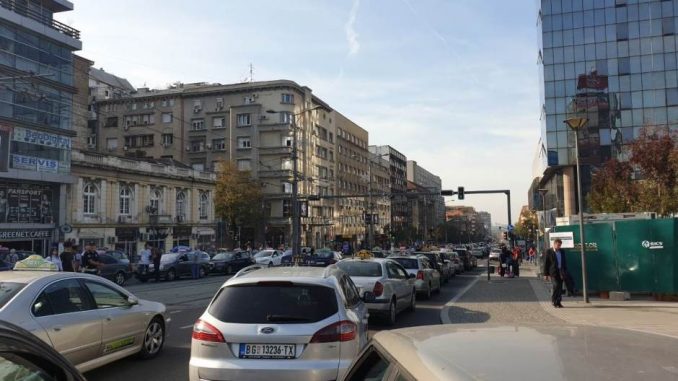 Београд: Општи колапс у центру града због протеста таксиста