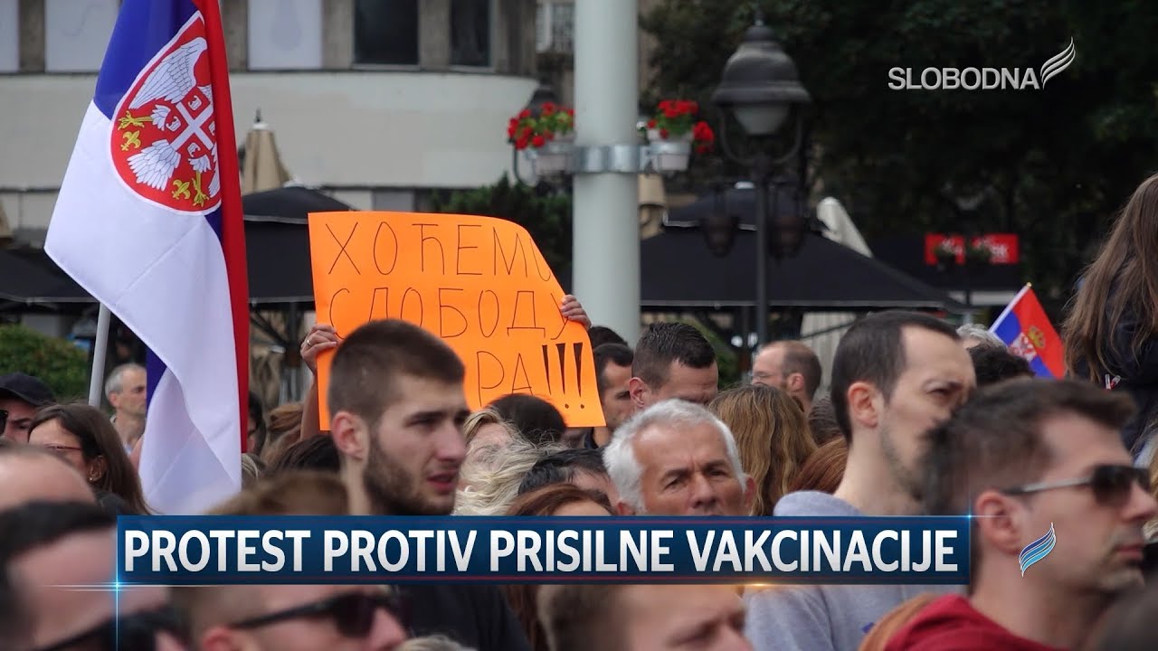 Београд: Протест против присилне вакцинације коју је у Србију увео сатаниста Вучић (видео)