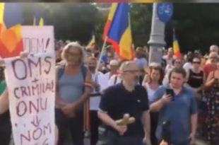 Протести у Букурешту против владе, карантина и у знак подршке Србима‼️! (видео)