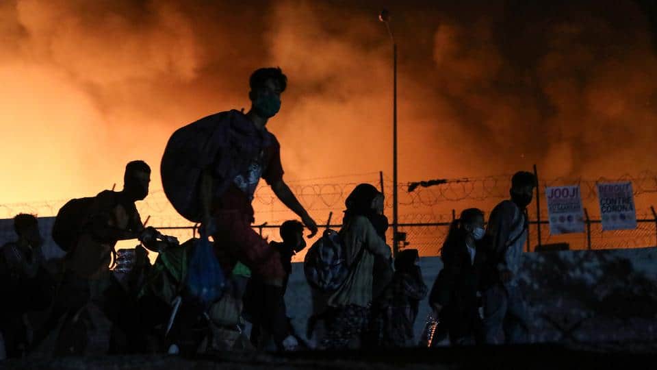 Пет миграната ухапшено због подметања пожара у кампу на Лезбосу