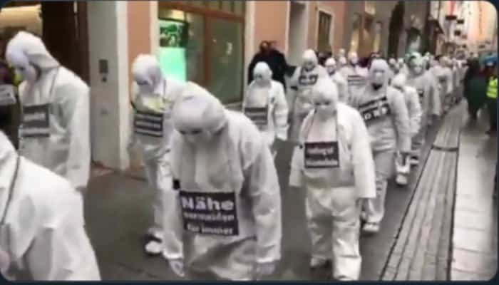 Аустрија: Протест против здравствене диктатуре, наш дах убија, верујте телевизији... (видео)