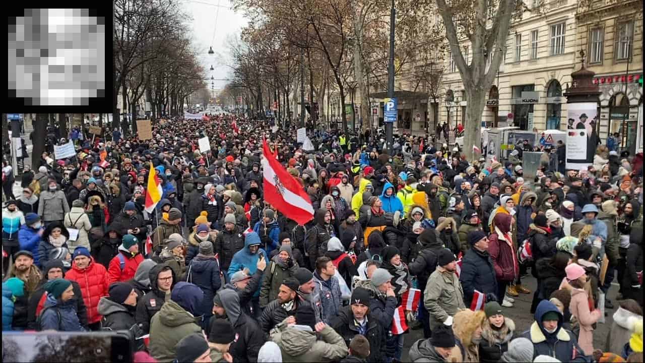 ПОБУНА НАРОДА Десетине хиљада људи устало против корона диктатуре у Бечу! (видео)