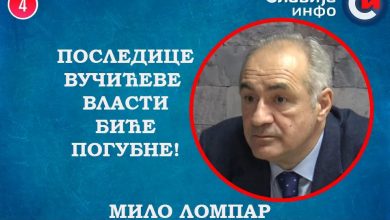 ИНТЕРВЈУ: Мило Ломпар - Последице Вучићеве власти биће катастрофалне! (видео)