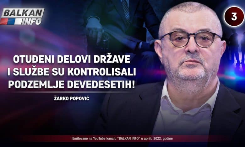 Жарко Поповић: Отуђени делови државе и службе контролишу цело подземље! (видео)