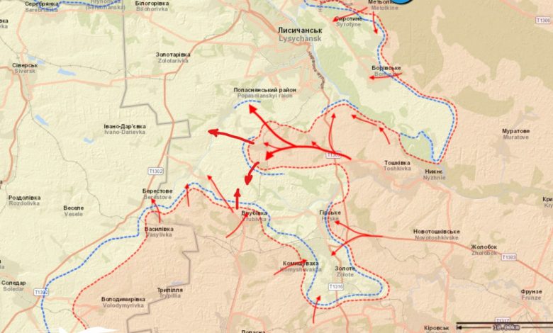 Пали Золотое и Горское, самлевена цела укро-бригада - почињу борбе за Артјомовск и Лисичанск