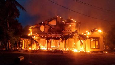 Народ запалио вилу премијера Шри Ланке, председник побегао из земље (видео)