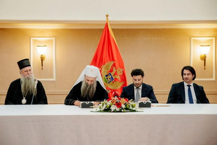 Потписан Темељни уговор између Српске православне цркве и Црне Горе