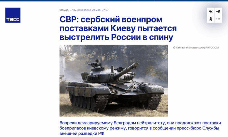 Руска спољна обавештајна служба: Вучић пуцао Русији у леђа снадбевајући Зеленског муницијом и оружјем преко НАТО посредника