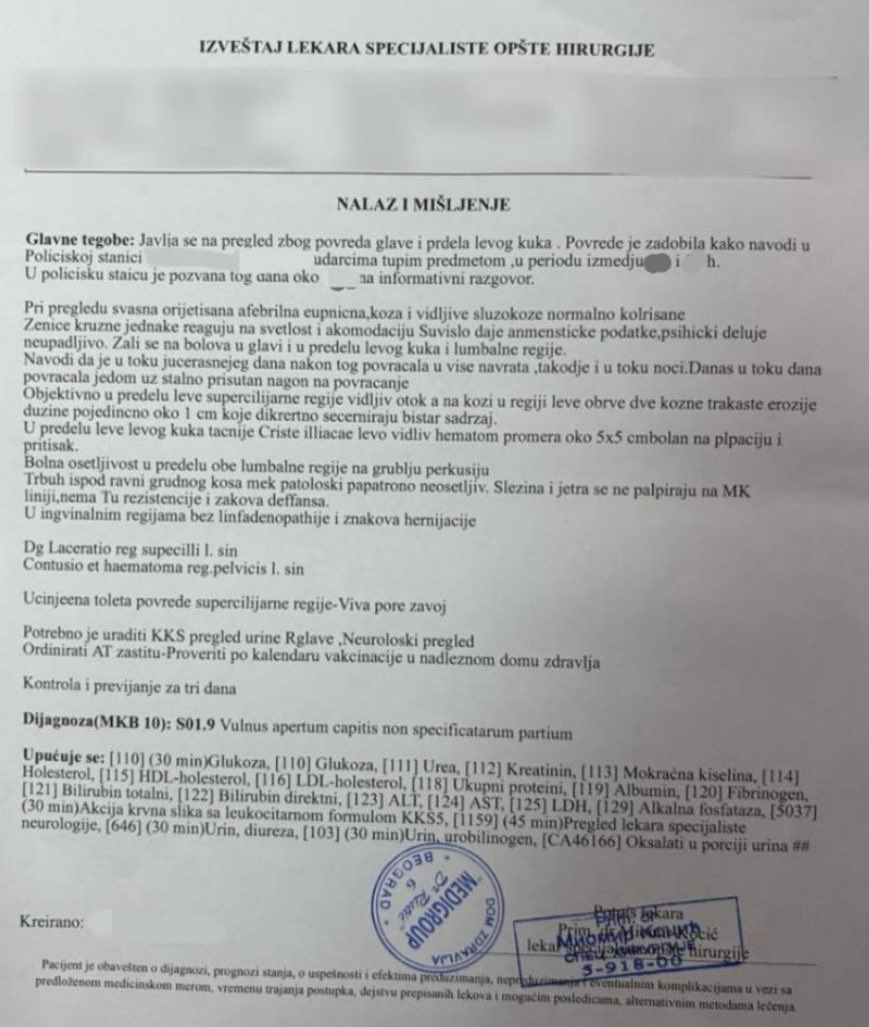 ДРЖАВНИ ТЕРОР! Полиција привела студенткињу у станицу где је пребијена и изложена мучењу! (фото)